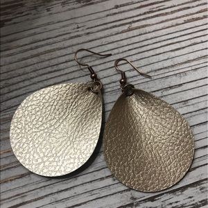 Hidden Grace. Handmade Faux Leather Earrings